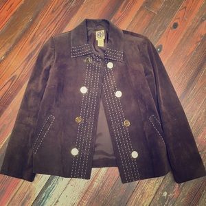 Tory Burch suede leather jacket sz 6